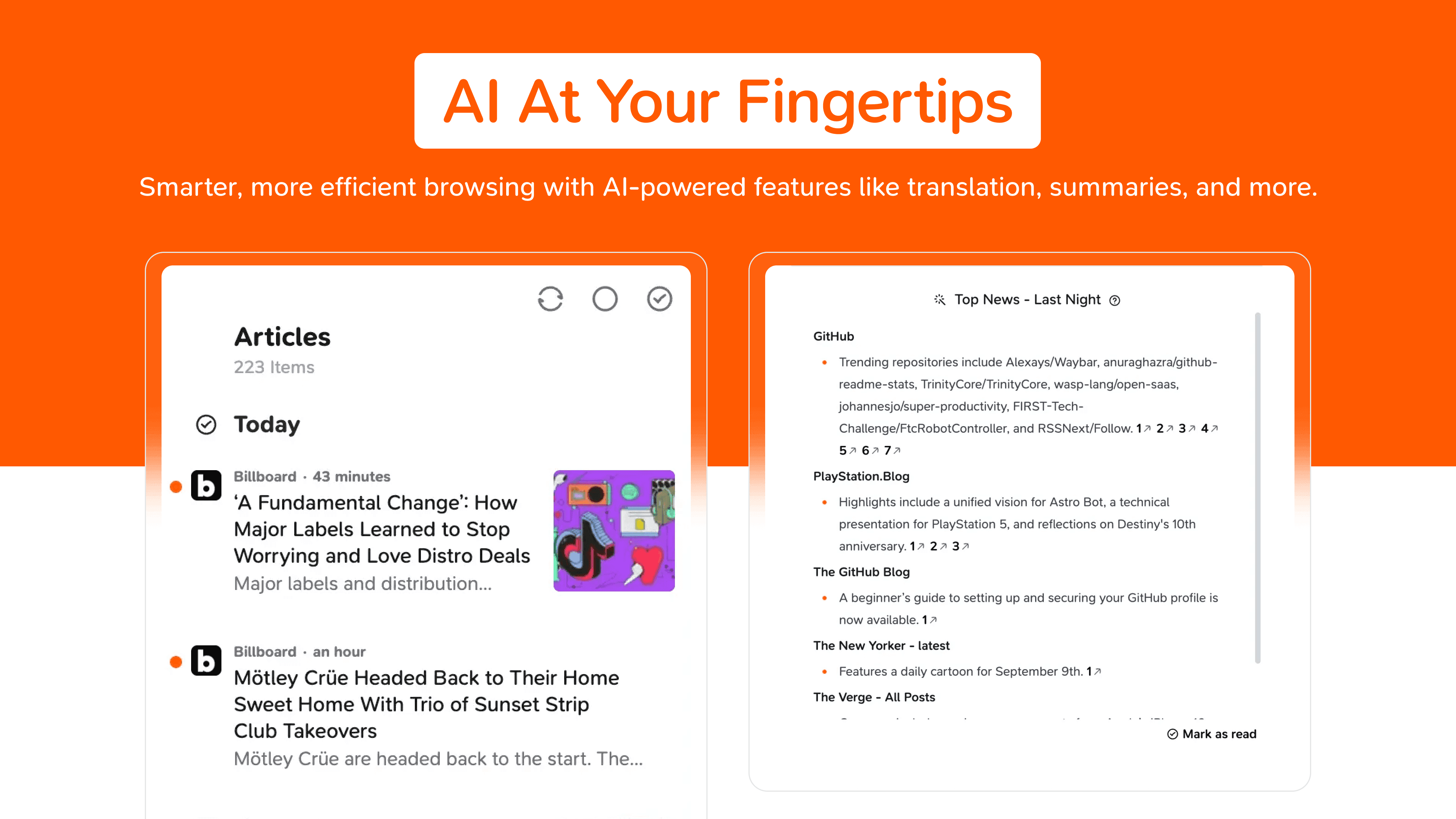 Screenshot of AI At Your Fingertips